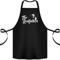 The Rodfather Funny Fishing Rod Father Cotton Apron 100% Organic Black