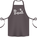 The Rodfather Funny Fishing Rod Father Cotton Apron 100% Organic Dark Grey