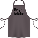 The Rodfather Funny Fishing Rod Father Cotton Apron 100% Organic Dark Grey