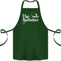 The Rodfather Funny Fishing Rod Father Cotton Apron 100% Organic Forest Green