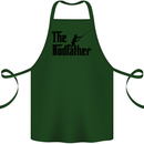 The Rodfather Funny Fishing Rod Father Cotton Apron 100% Organic Forest Green