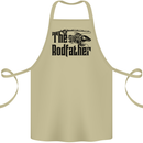 The Rodfather Funny Fishing Rod Father Cotton Apron 100% Organic Khaki