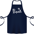 The Rodfather Funny Fishing Rod Father Cotton Apron 100% Organic Navy Blue