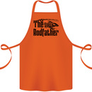 The Rodfather Funny Fishing Rod Father Cotton Apron 100% Organic Orange