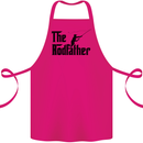 The Rodfather Funny Fishing Rod Father Cotton Apron 100% Organic Pink