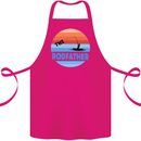 The Rodfather Funny Fishing Rod Father Cotton Apron 100% Organic Pink