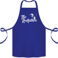 The Rodfather Funny Fishing Rod Father Cotton Apron 100% Organic Royal Blue