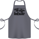 The Rodfather Funny Fishing Rod Father Cotton Apron 100% Organic Steel