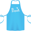 The Rodfather Funny Fishing Rod Father Cotton Apron 100% Organic Turquoise