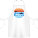 The Rodfather Funny Fishing Rod Father Cotton Apron 100% Organic White