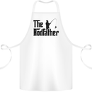 The Rodfather Funny Fishing Rod Father Cotton Apron 100% Organic White