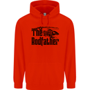 The Rodfather Funny Fishing Rod Father Mens 80% Cotton Hoodie Bright Red