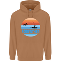 The Rodfather Funny Fishing Rod Father Mens 80% Cotton Hoodie Caramel Latte