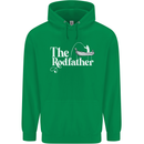 The Rodfather Funny Fishing Rod Father Mens 80% Cotton Hoodie Irish Green