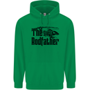 The Rodfather Funny Fishing Rod Father Mens 80% Cotton Hoodie Irish Green