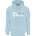 The Rodfather Funny Fishing Rod Father Mens 80% Cotton Hoodie Light Blue