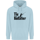 The Rodfather Funny Fishing Rod Father Mens 80% Cotton Hoodie Light Blue