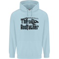 The Rodfather Funny Fishing Rod Father Mens 80% Cotton Hoodie Light Blue