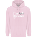 The Rodfather Funny Fishing Rod Father Mens 80% Cotton Hoodie Light Pink