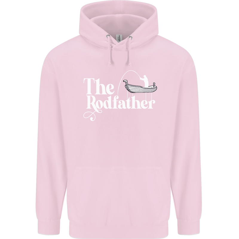 The Rodfather Funny Fishing Rod Father Mens 80% Cotton Hoodie Light Pink