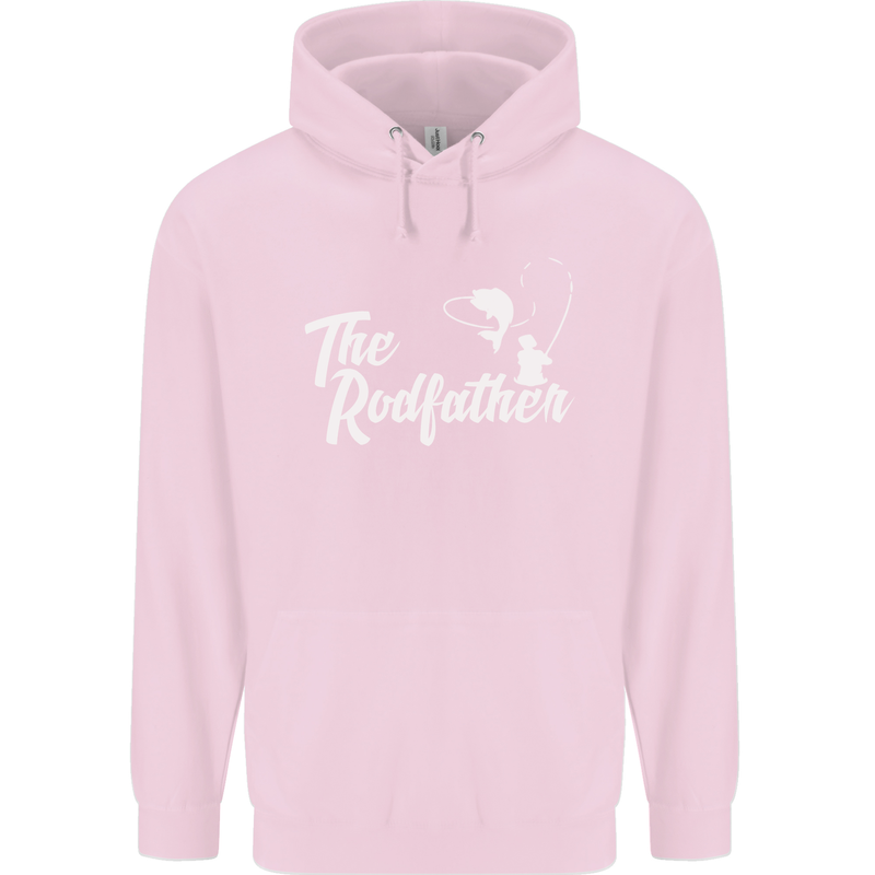 The Rodfather Funny Fishing Rod Father Mens 80% Cotton Hoodie Light Pink