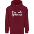 The Rodfather Funny Fishing Rod Father Mens 80% Cotton Hoodie Maroon