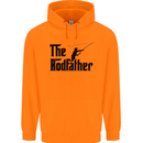The Rodfather Funny Fishing Rod Father Mens 80% Cotton Hoodie Orange