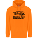 The Rodfather Funny Fishing Rod Father Mens 80% Cotton Hoodie Orange