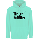 The Rodfather Funny Fishing Rod Father Mens 80% Cotton Hoodie Peppermint