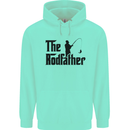 The Rodfather Funny Fishing Rod Father Mens 80% Cotton Hoodie Peppermint