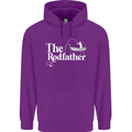 The Rodfather Funny Fishing Rod Father Mens 80% Cotton Hoodie Purple