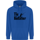 The Rodfather Funny Fishing Rod Father Mens 80% Cotton Hoodie Royal Blue