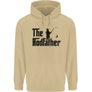 The Rodfather Funny Fishing Rod Father Mens 80% Cotton Hoodie Sand