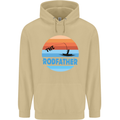 The Rodfather Funny Fishing Rod Father Mens 80% Cotton Hoodie Sand