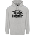 The Rodfather Funny Fishing Rod Father Mens 80% Cotton Hoodie Sports Grey