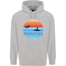The Rodfather Funny Fishing Rod Father Mens 80% Cotton Hoodie Sports Grey
