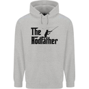 The Rodfather Funny Fishing Rod Father Mens 80% Cotton Hoodie Sports Grey