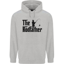 The Rodfather Funny Fishing Rod Father Mens 80% Cotton Hoodie Sports Grey