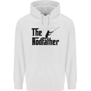The Rodfather Funny Fishing Rod Father Mens 80% Cotton Hoodie White