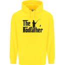 The Rodfather Funny Fishing Rod Father Mens 80% Cotton Hoodie Yellow