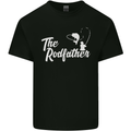 The Rodfather Funny Fishing Rod Father Mens Cotton T-Shirt Tee Top Black