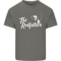 The Rodfather Funny Fishing Rod Father Mens Cotton T-Shirt Tee Top Charcoal