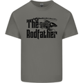 The Rodfather Funny Fishing Rod Father Mens Cotton T-Shirt Tee Top Charcoal