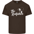 The Rodfather Funny Fishing Rod Father Mens Cotton T-Shirt Tee Top Dark Chocolate