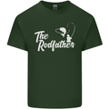 The Rodfather Funny Fishing Rod Father Mens Cotton T-Shirt Tee Top Forest Green