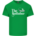 The Rodfather Funny Fishing Rod Father Mens Cotton T-Shirt Tee Top Irish Green