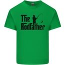 The Rodfather Funny Fishing Rod Father Mens Cotton T-Shirt Tee Top Irish Green