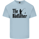 The Rodfather Funny Fishing Rod Father Mens Cotton T-Shirt Tee Top Light Blue