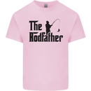 The Rodfather Funny Fishing Rod Father Mens Cotton T-Shirt Tee Top Light Pink