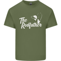 The Rodfather Funny Fishing Rod Father Mens Cotton T-Shirt Tee Top Military Green